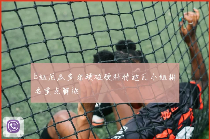 E组厄瓜多尔硬碰硬科特迪瓦小组排名重点解读